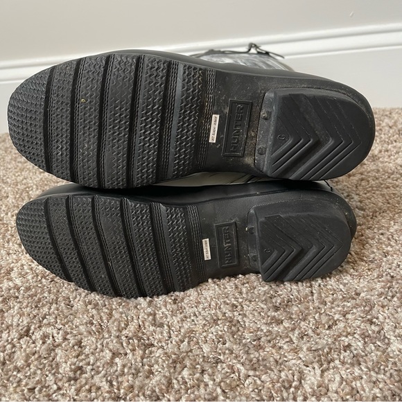 Hunter Limited Edition Original Nightfall Black/White Tall Rain Boots Size 9 - Picture 9 of 10